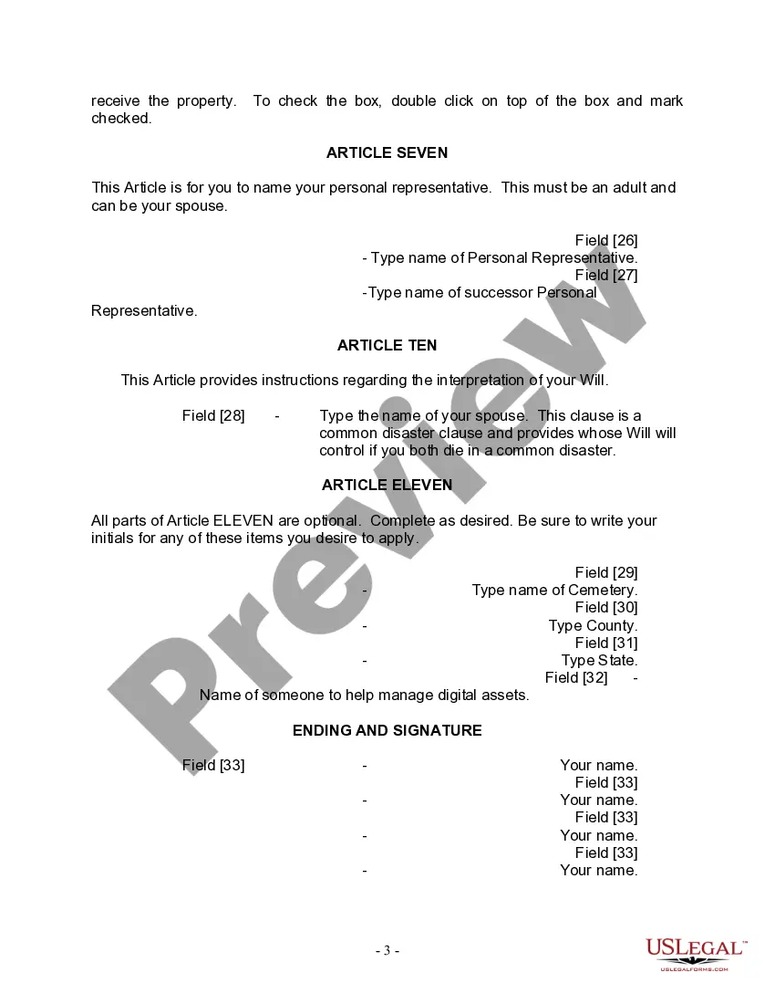 Preview Mutual Wills package with Last Wills and Testaments for Married Couple with No Children