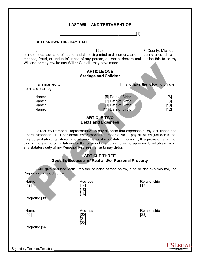 michigan-legal-last-will-and-testament-form-for-married-person-with