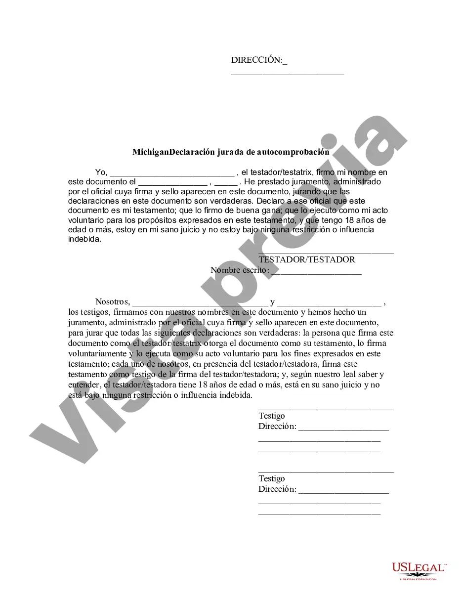 Preview Codicilo al formulario de testamento para enmendar su testamento - Cambios o enmiendas de testamento