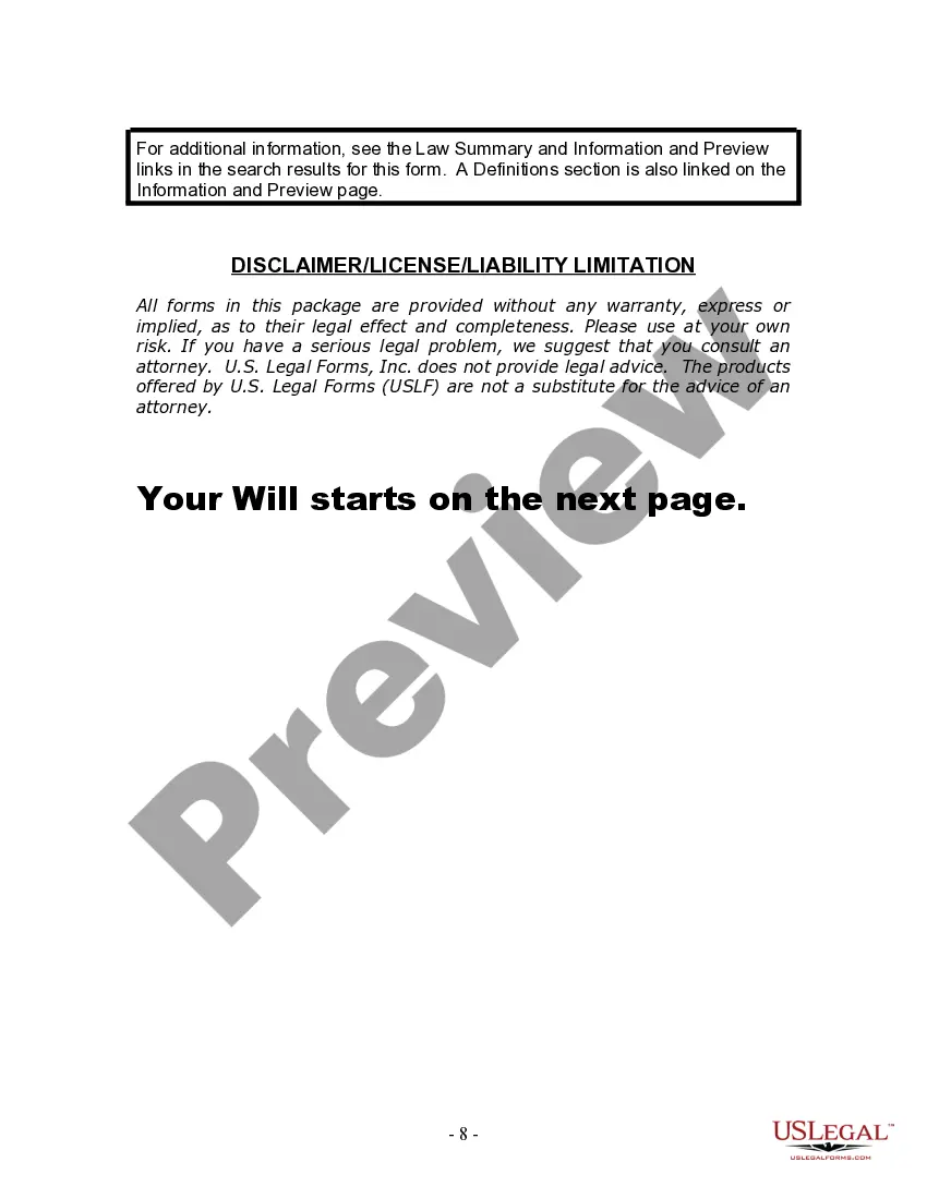 Preview Last Will and Testament for Divorced and Remarried Person with Mine, Yours and Ours Children