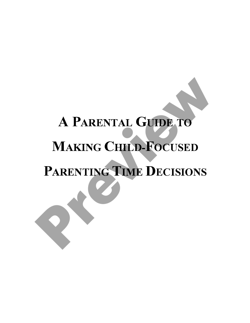 Minnesota Appendix B A Parental Guide to Making Child Focused