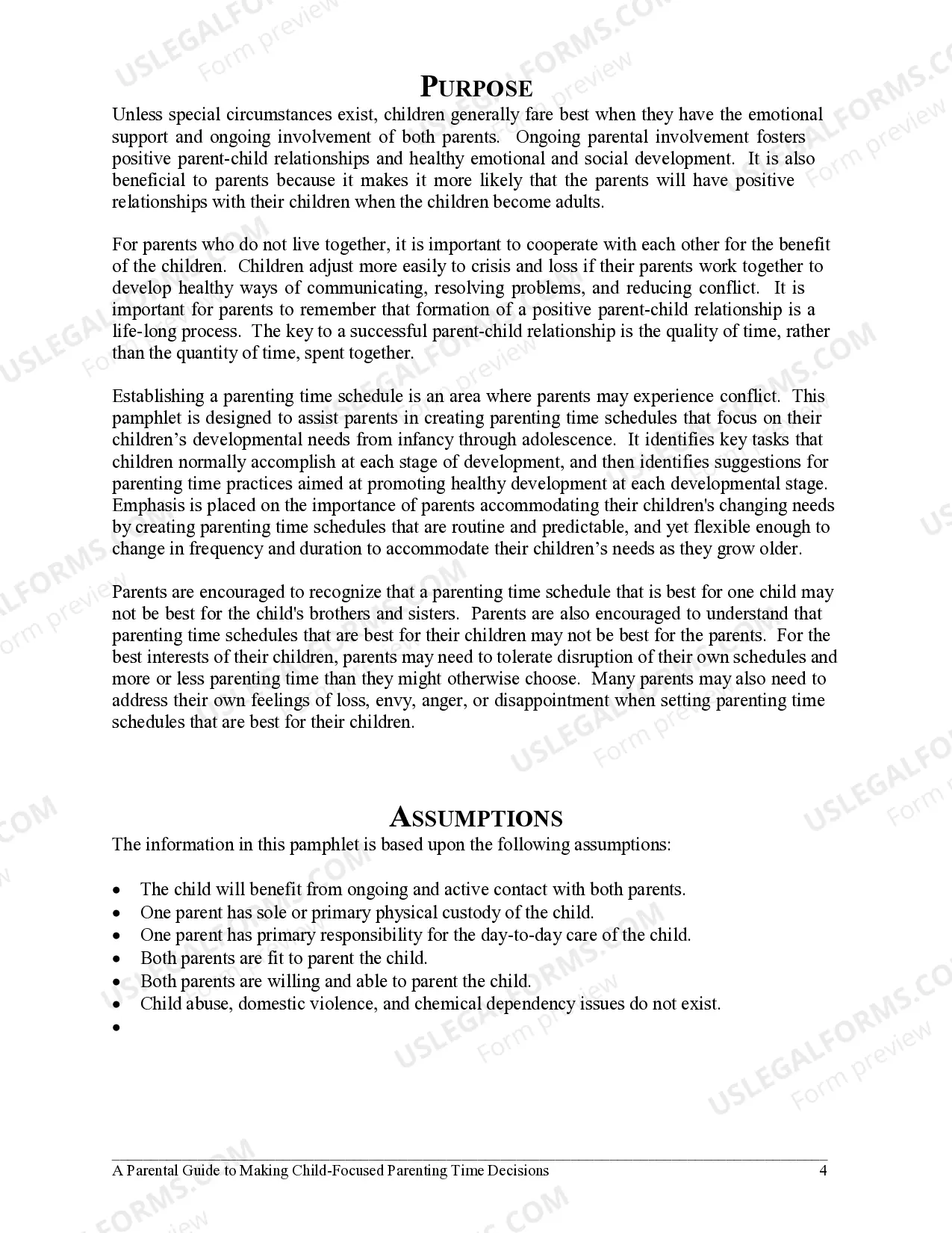 Preview Appendix B - A Parental Guide to Making Child Focused Parenting Time Decisions