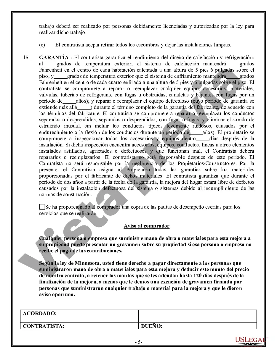 Preview Contrato HVAC para contratista