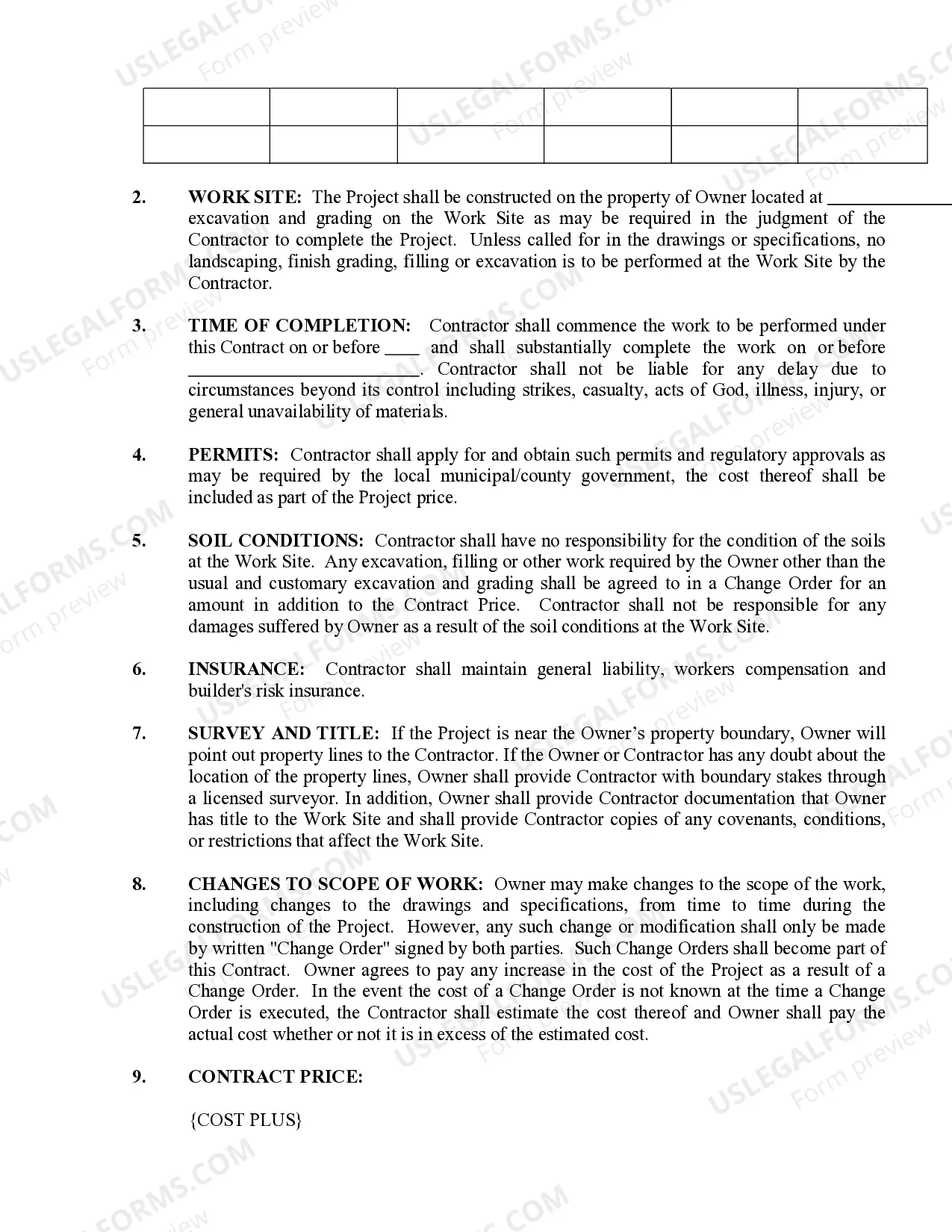 Preview Renovation Contract for Contractor