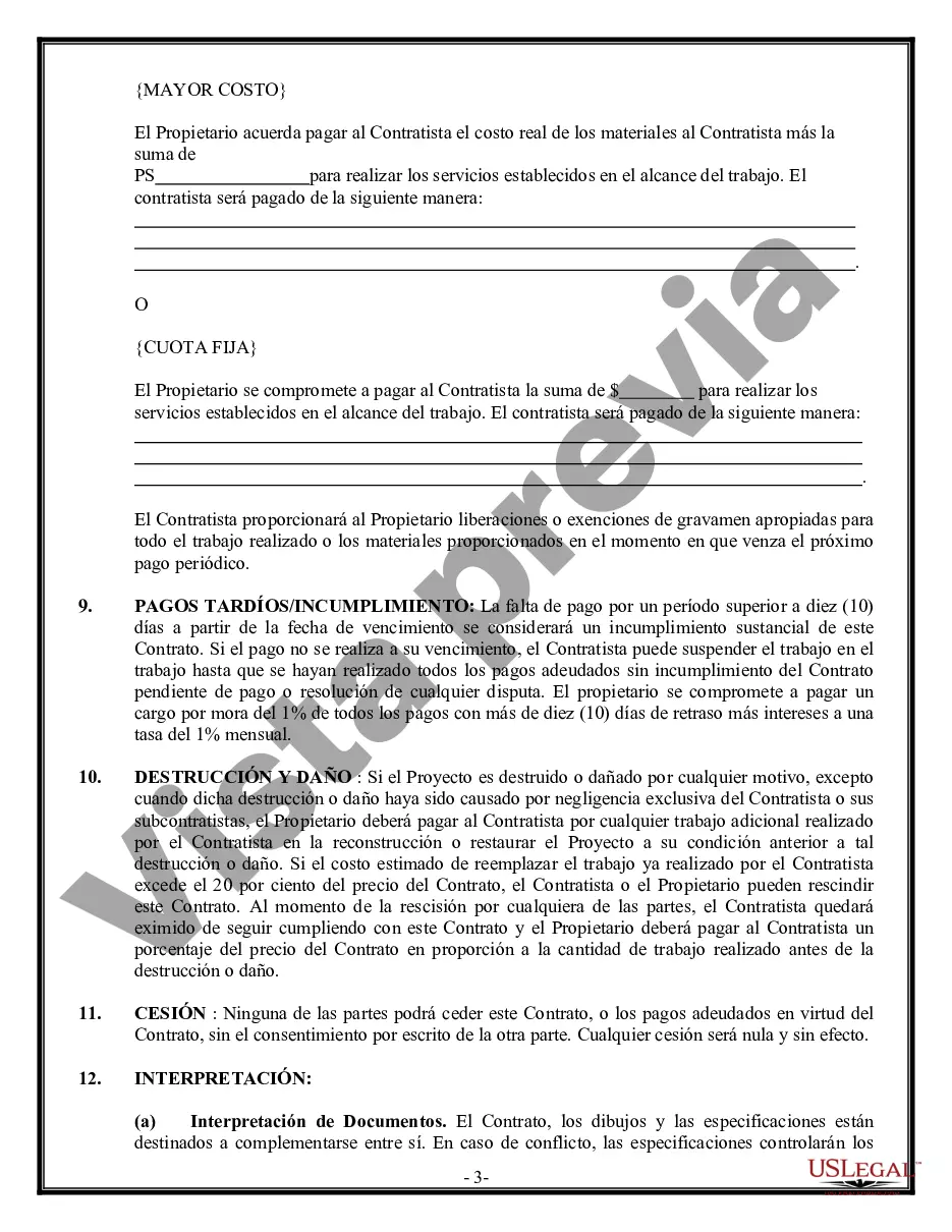 Preview Contrato de revestimiento para contratista