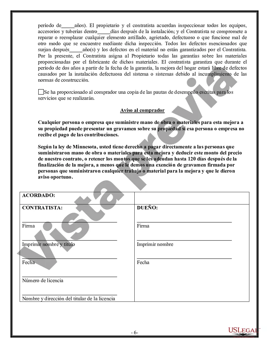 Preview Contrato de plomería para contratista