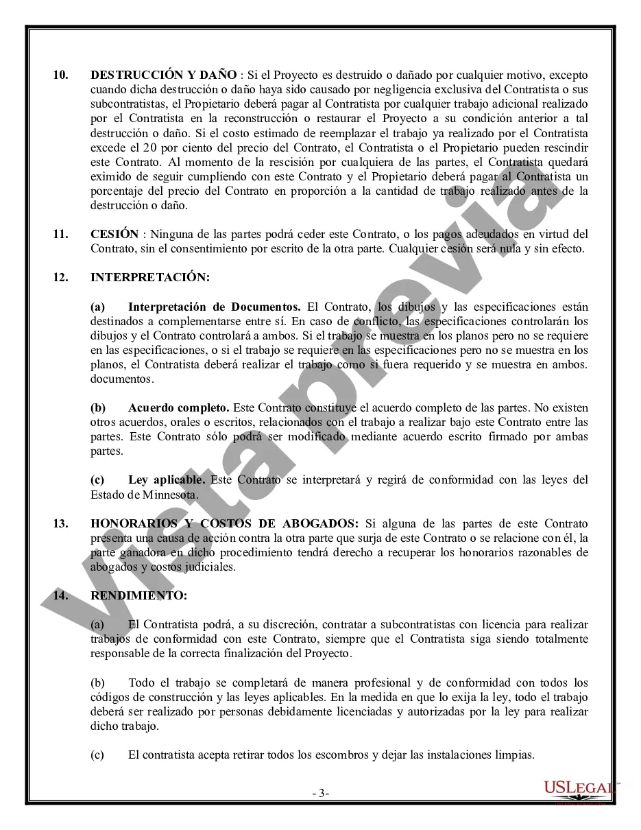 Preview Contrato de techado para contratista