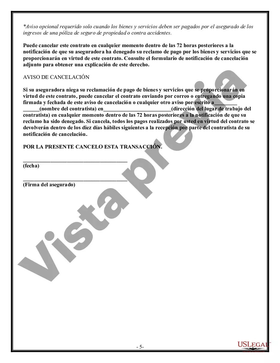 Preview Contrato de techado para contratista