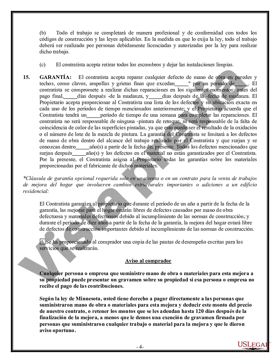 Preview Contrato de paneles de yeso de yeso para contratista