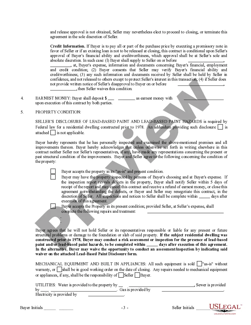 Preview Contract for Sale and Purchase of Real Estate with No Broker for Residential Home Sale Agreement