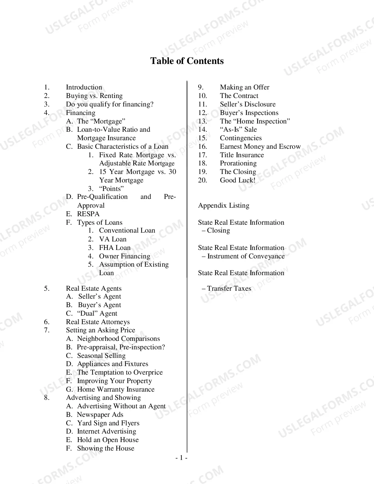 Preview LegalLife Multistate Guide and Handbook for Selling or Buying Real Estate