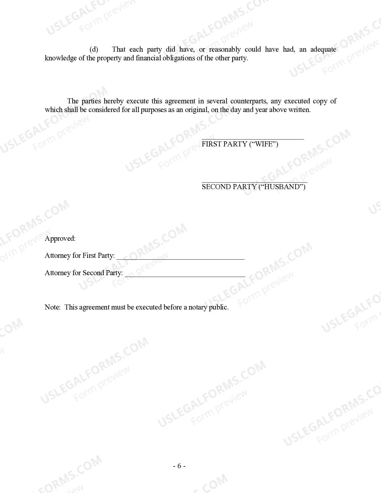 Preview Minnesota Prenuptial Premarital Agreement without Financial Statements