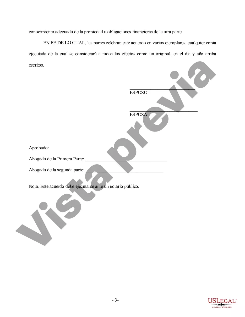 Preview Enmienda al Acuerdo Prenupcial o Prematrimonial