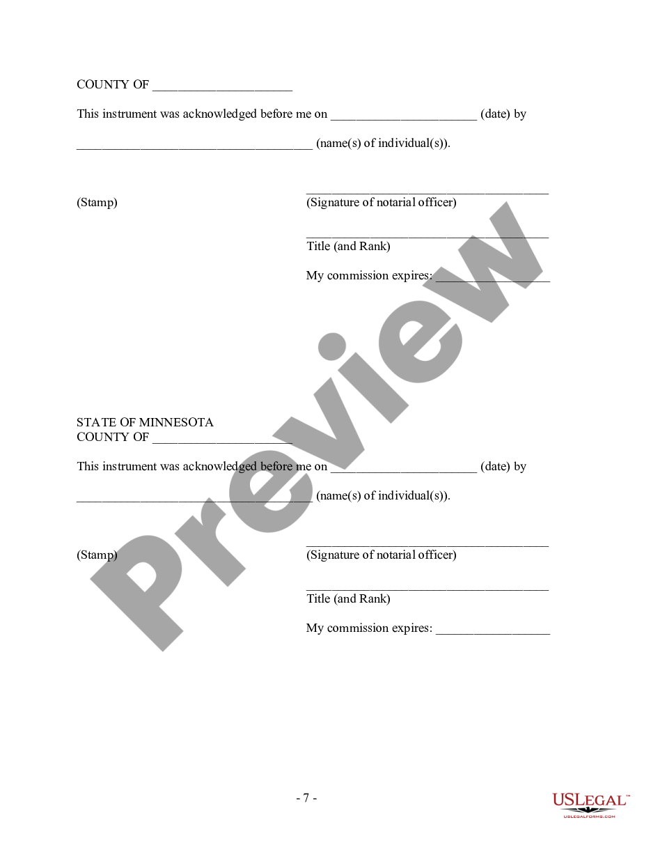 page 6 Minnesota Prenuptial Premarital Agreement with Financial Statements preview