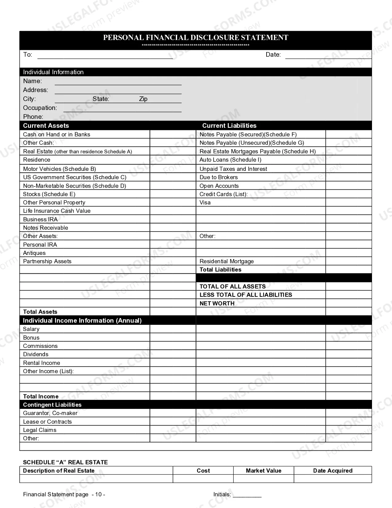 Preview Minnesota Prenuptial Premarital Agreement with Financial Statements