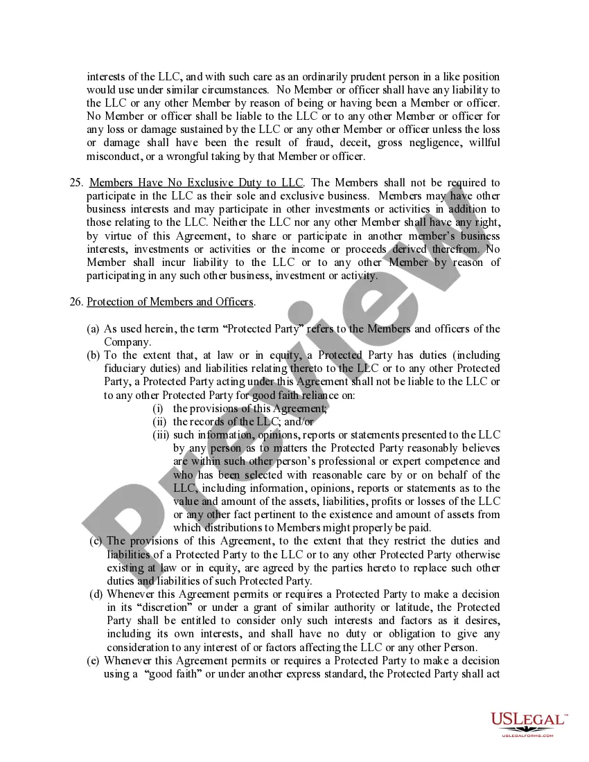Get Limited Liability Company LLC Operating Agreement Preview Limited Liability Company LLC Operating Agreement