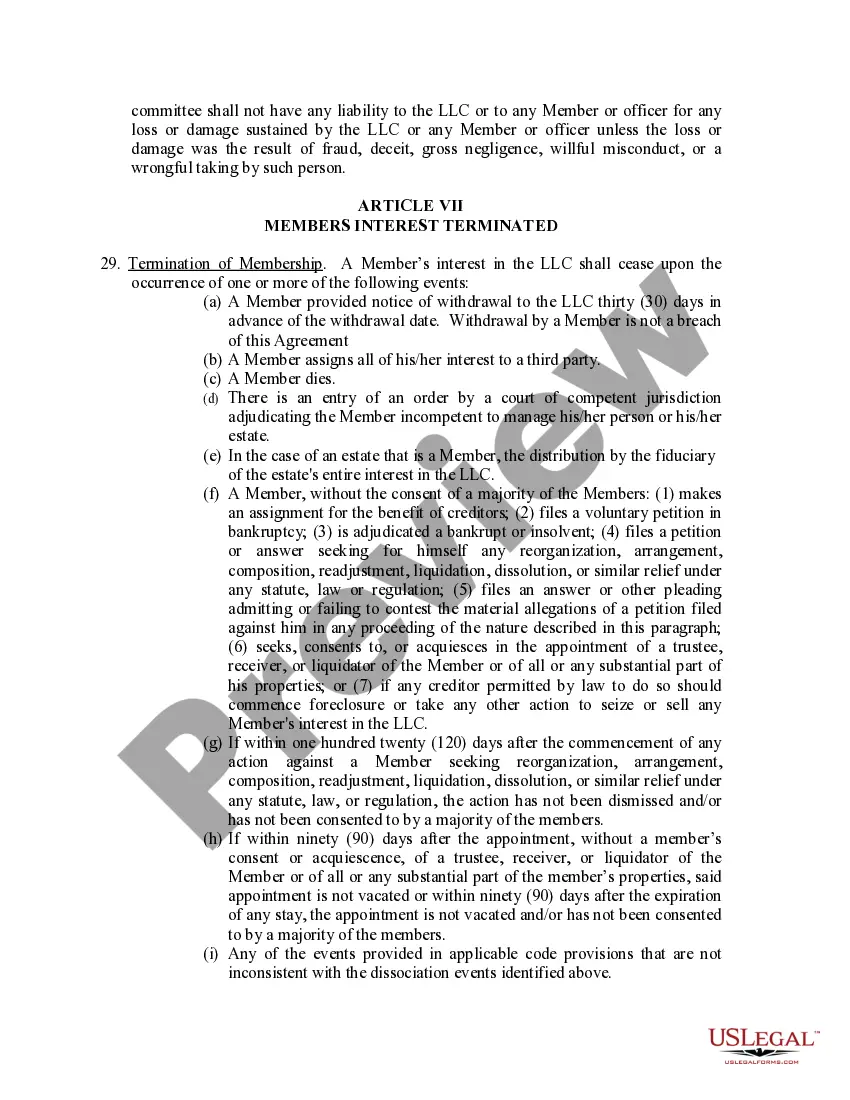 Get Limited Liability Company LLC Operating Agreement Preview Limited Liability Company LLC Operating Agreement