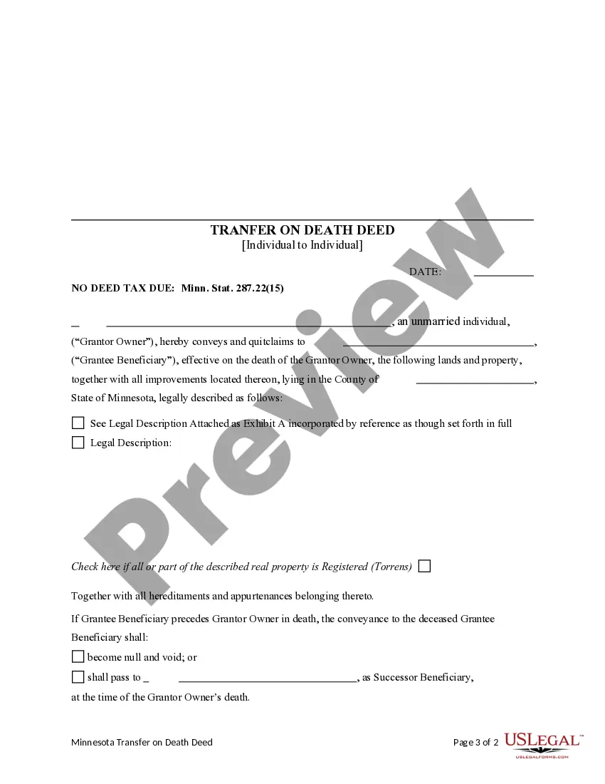 Get Transfer on Death Deed - Individual to Individual Preview Transfer on Death Deed - Individual to Individual