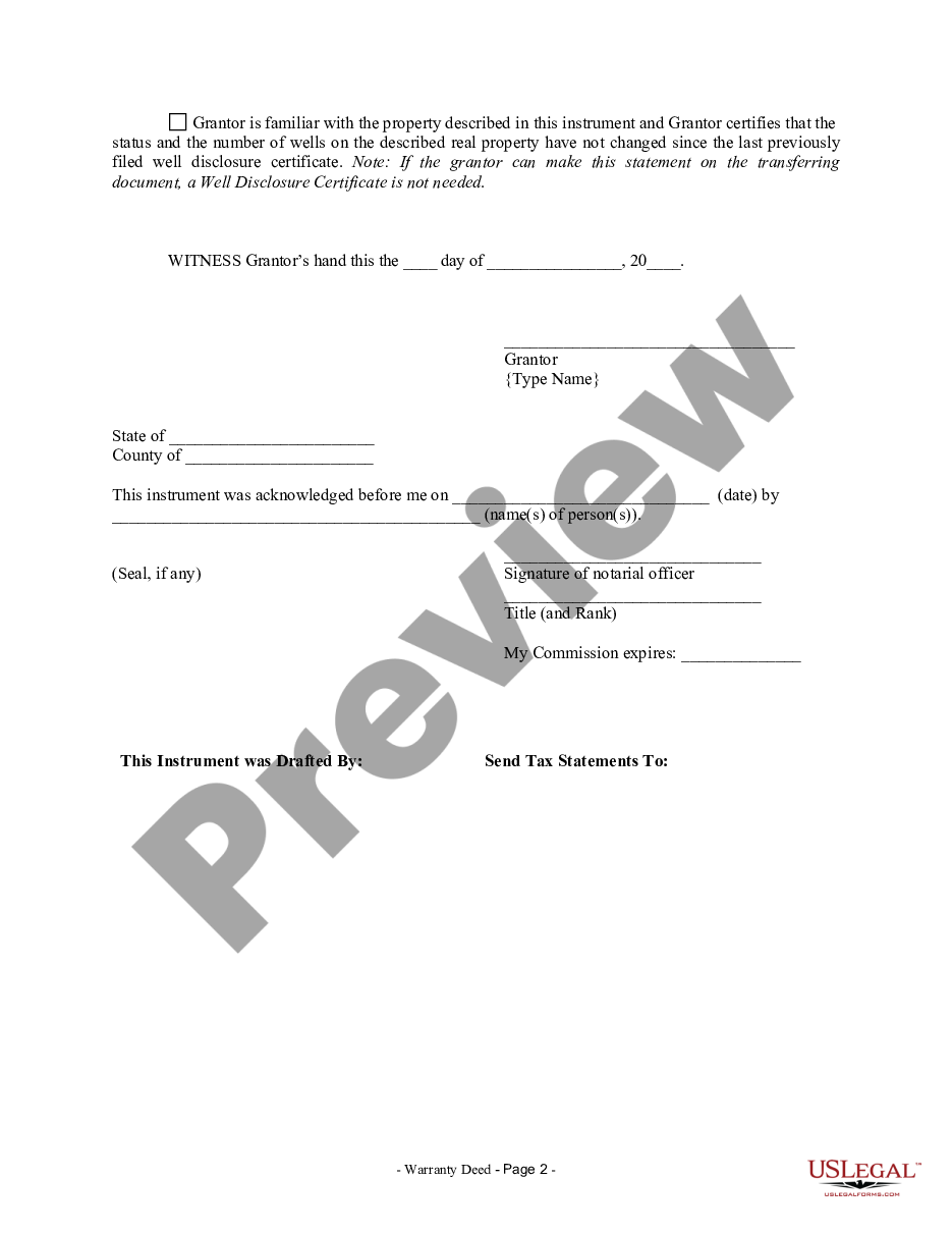 page 4 Warranty Deed from Individual to a Trust preview