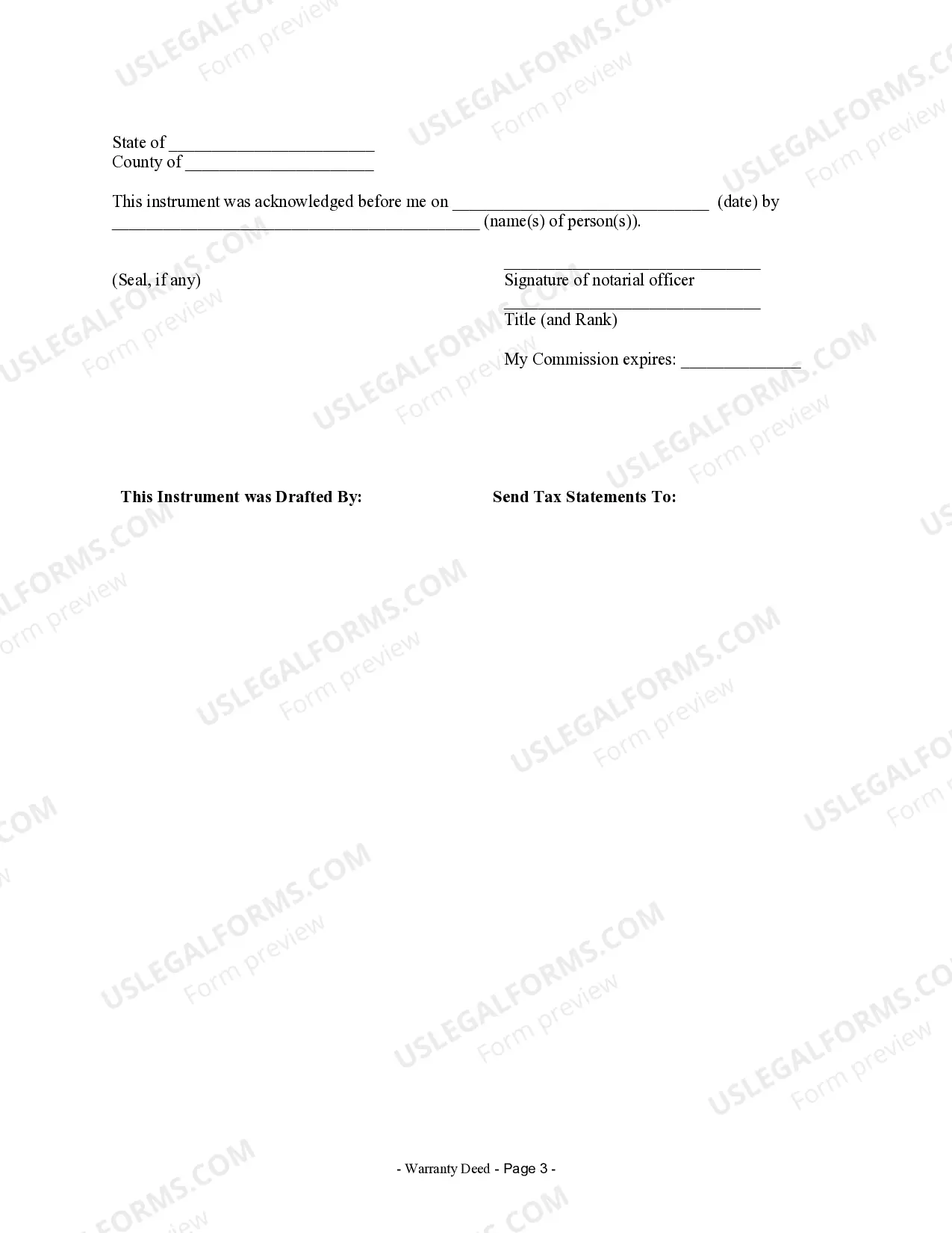 Preview Warranty Deed from Husband and Wife to Husband and Wife