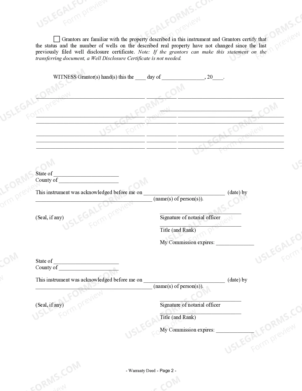 Preview Warranty Deed from Husband and Wife to an Individual