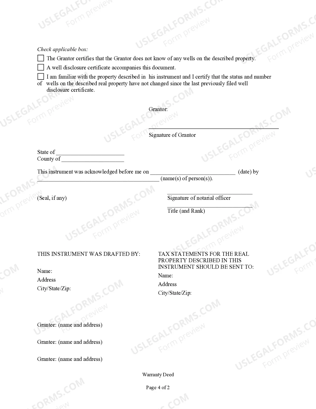 Preview Warranty Deed - One Individual to Three Individuals