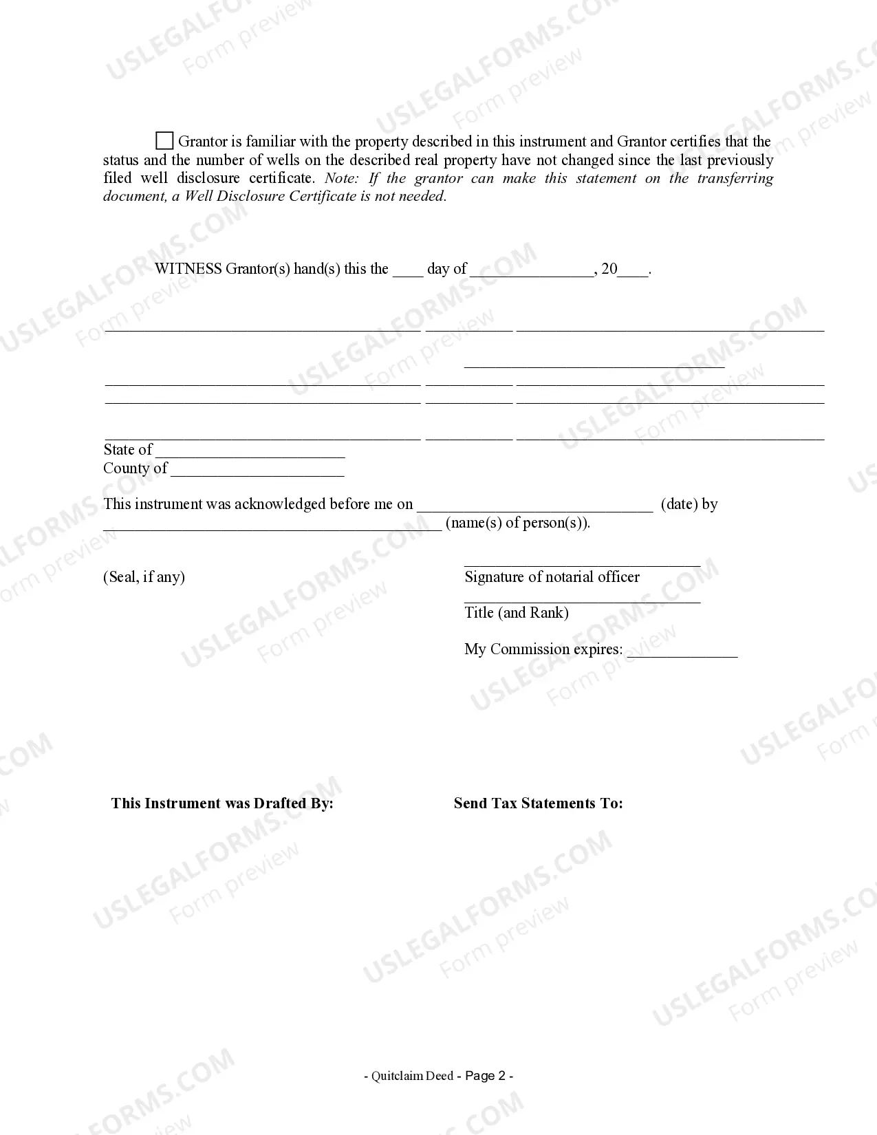 Preview Quitclaim Deed from Individual to Individual