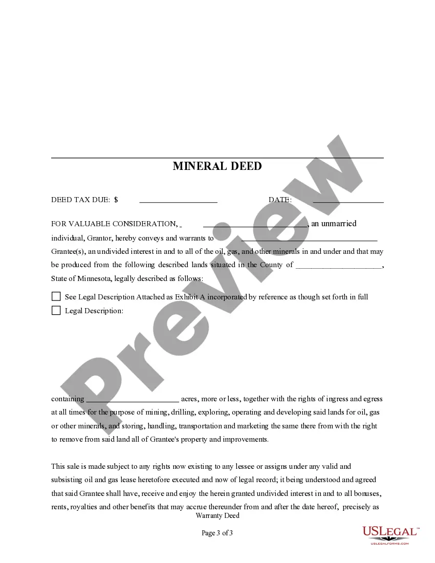 Get Mineral Deed - Grantor Acting By and Through Attorney in Fact Preview Mineral Deed - Grantor Acting By and Through Attorney in Fact