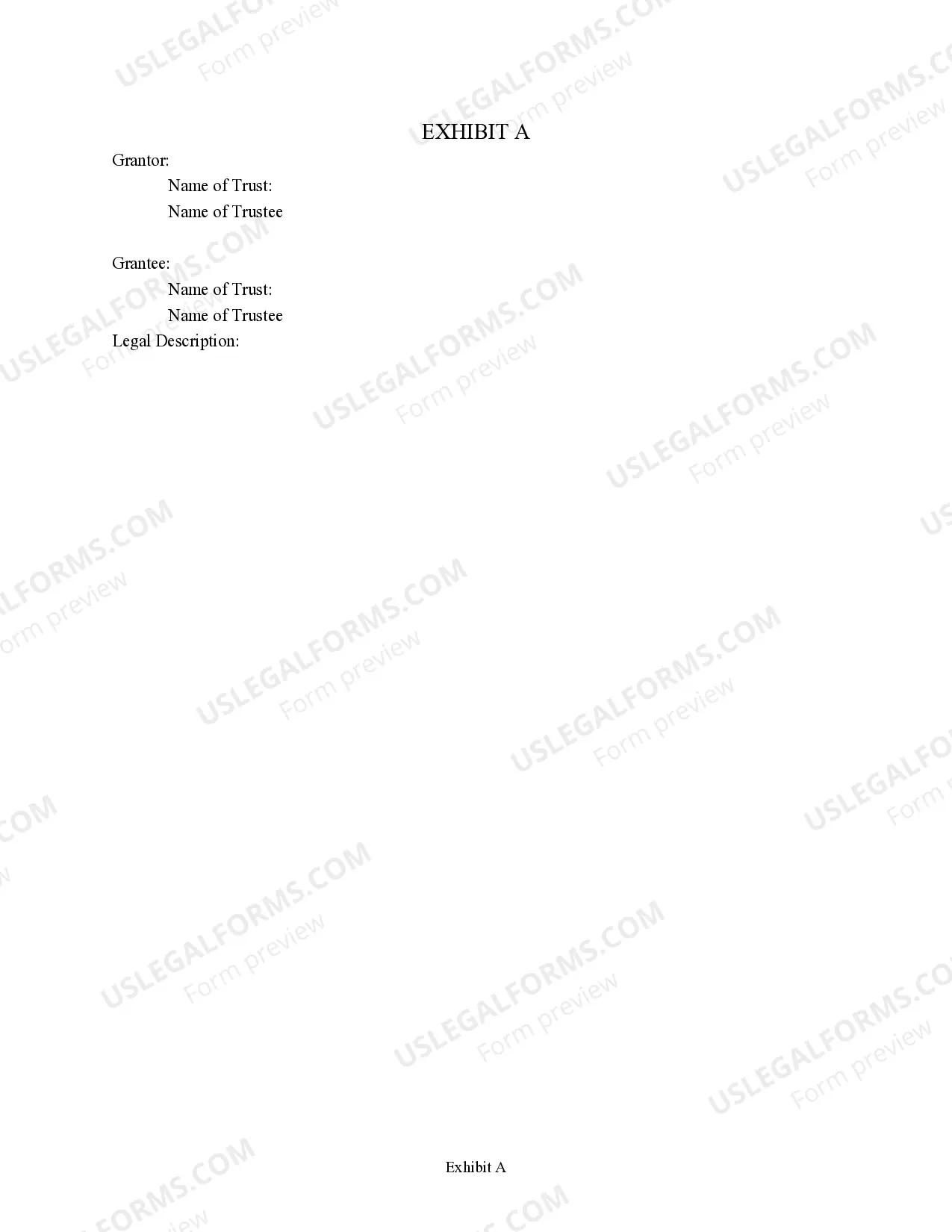 Preview Warranty Deed from a Trust to a Trust