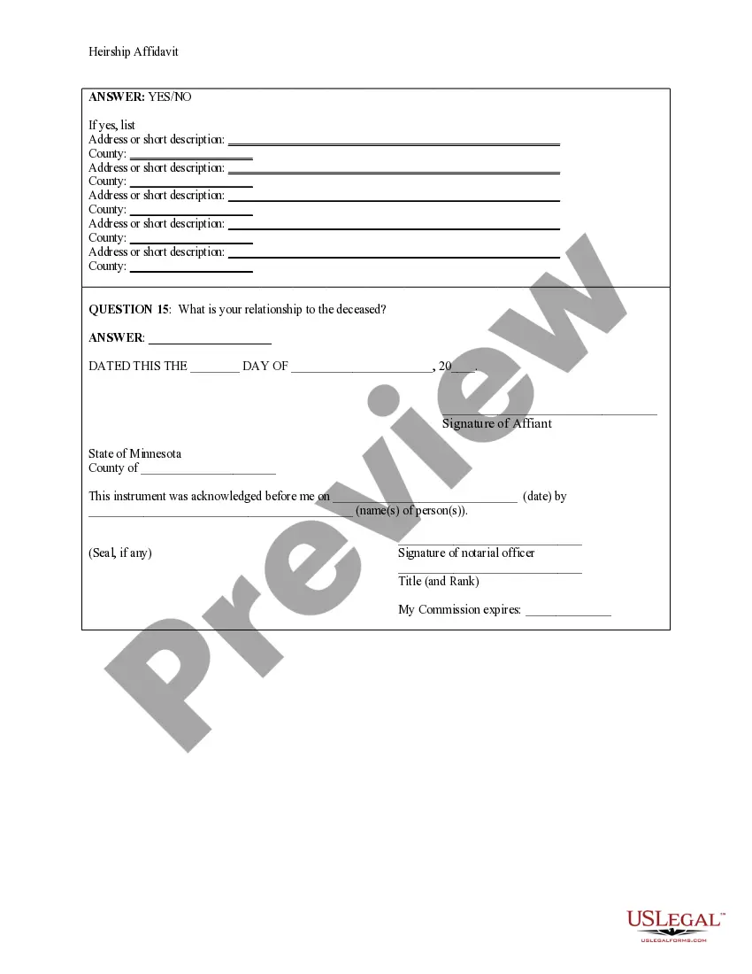Get Heirship Affidavit - Descent Preview Heirship Affidavit - Descent
