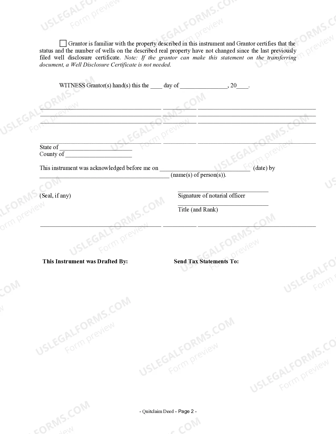 Preview Quitclaim Deed from Individual to Two Individuals in Joint Tenancy