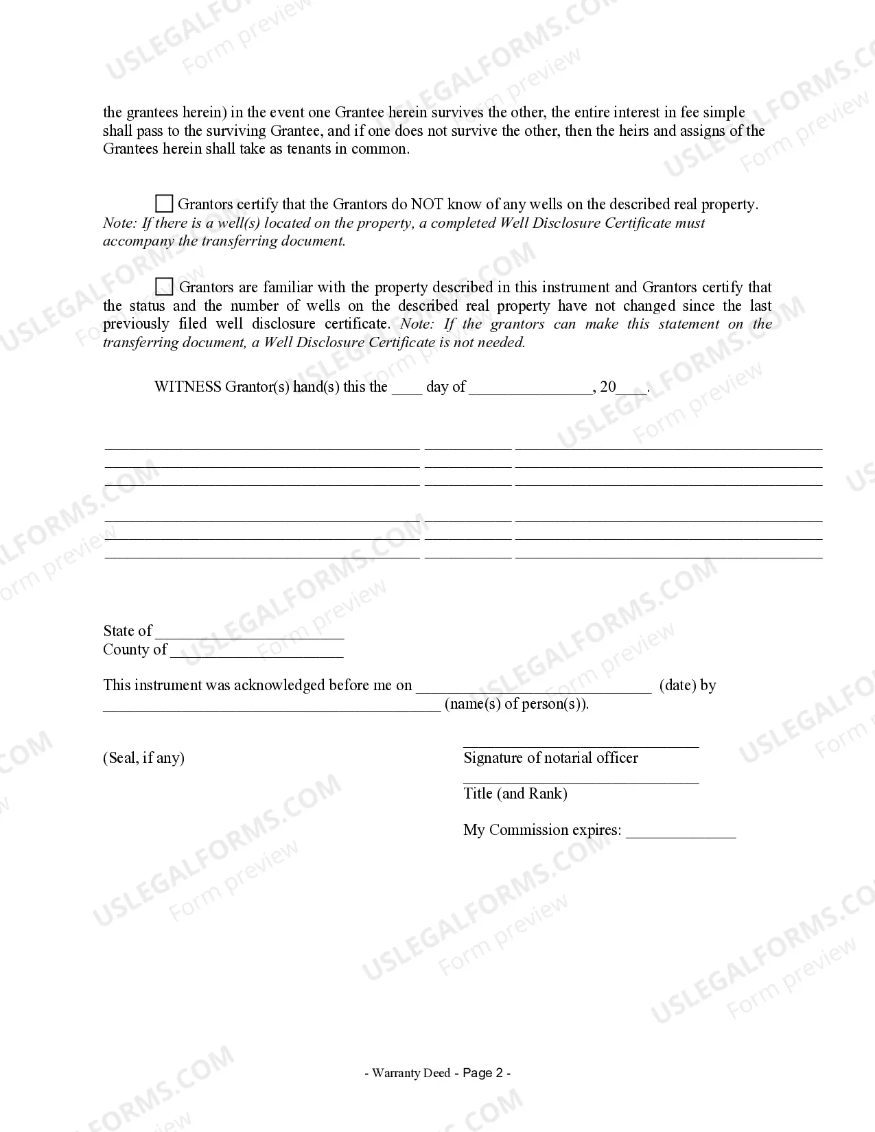 Preview Warranty Deed from two Individuals to Husband and Wife