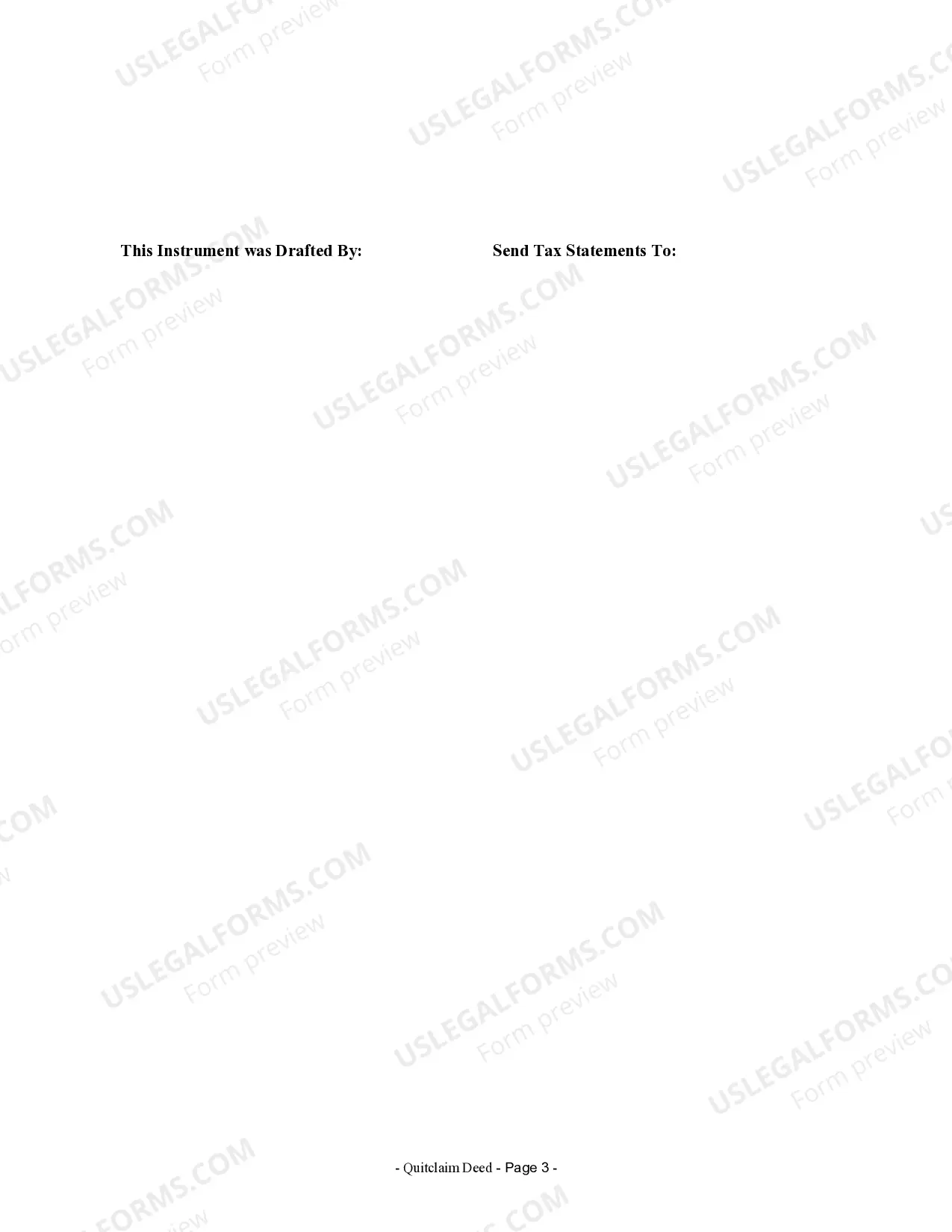 Preview Quitclaim Deed by Two Individuals to Corporation