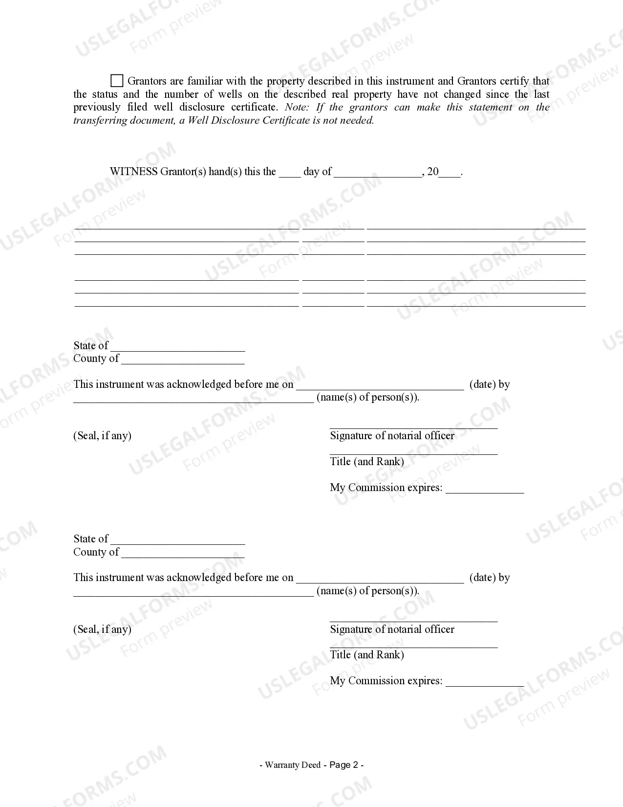 Preview Warranty Deed from two Individuals to Corporation