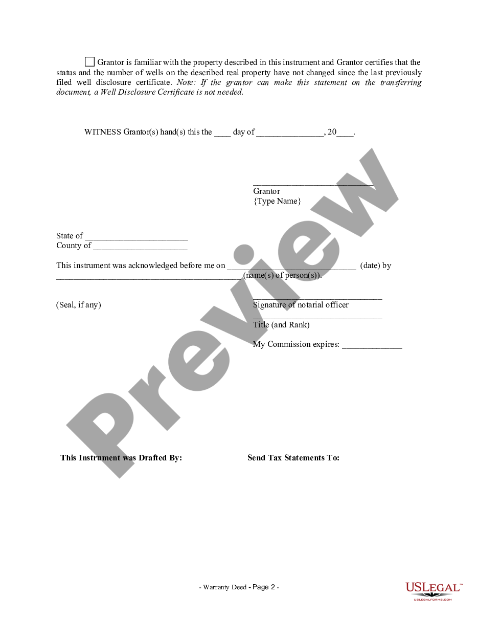 page 1 Warranty Deed from Individual to LLC preview