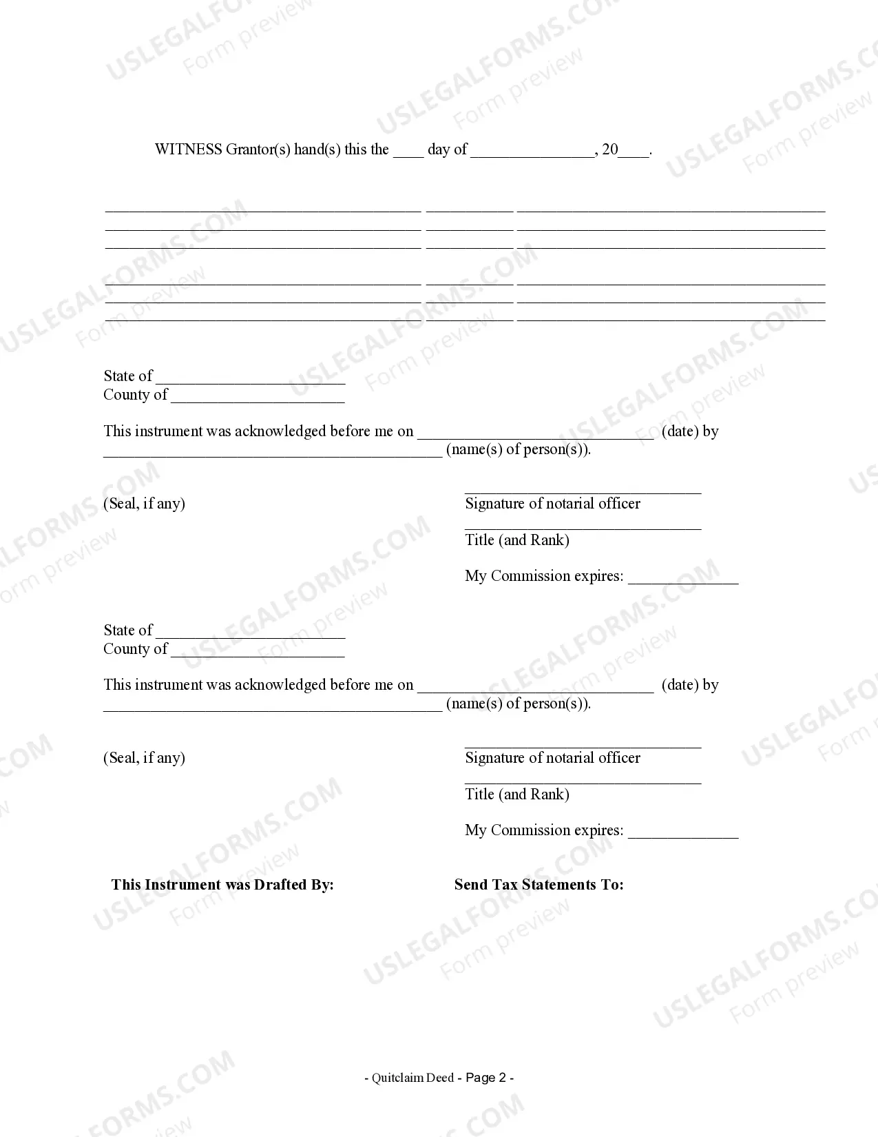 Preview Quitclaim Deed from Husband and Wife to Corporation