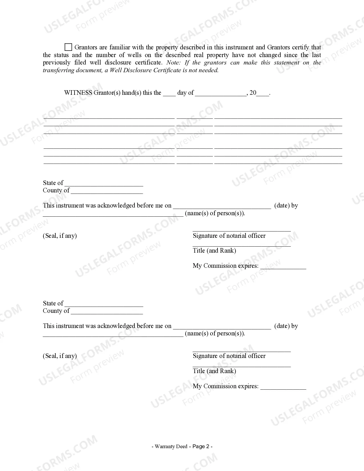 Preview Warranty Deed from Husband and Wife to LLC