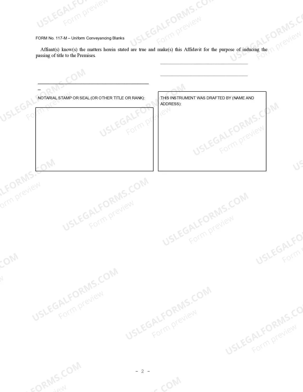 Preview Affidavit Regarding Corporation - UCBC Form 50.1.3