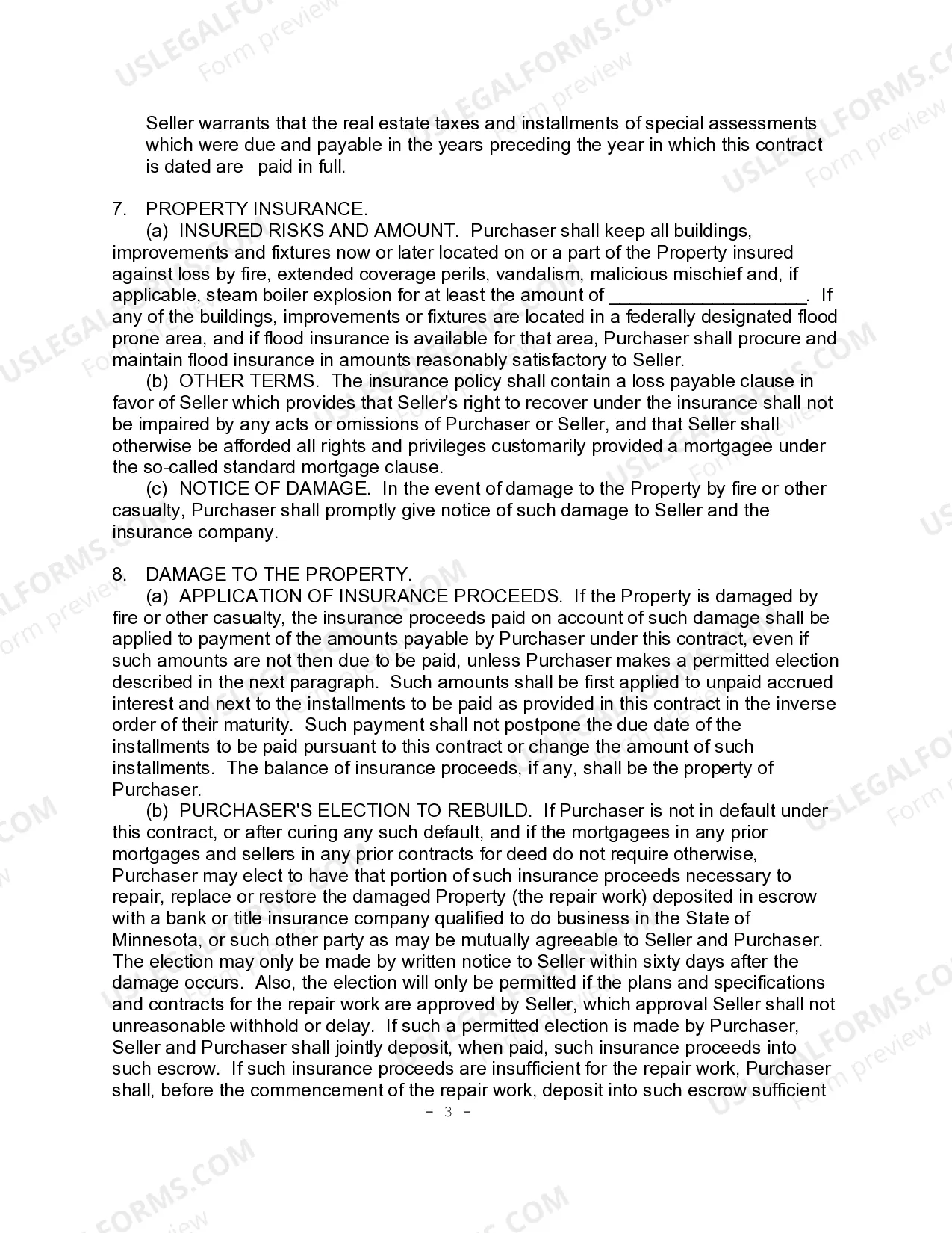 Preview Contract For Deed - Individual Seller - UCBC Form 30.1.1