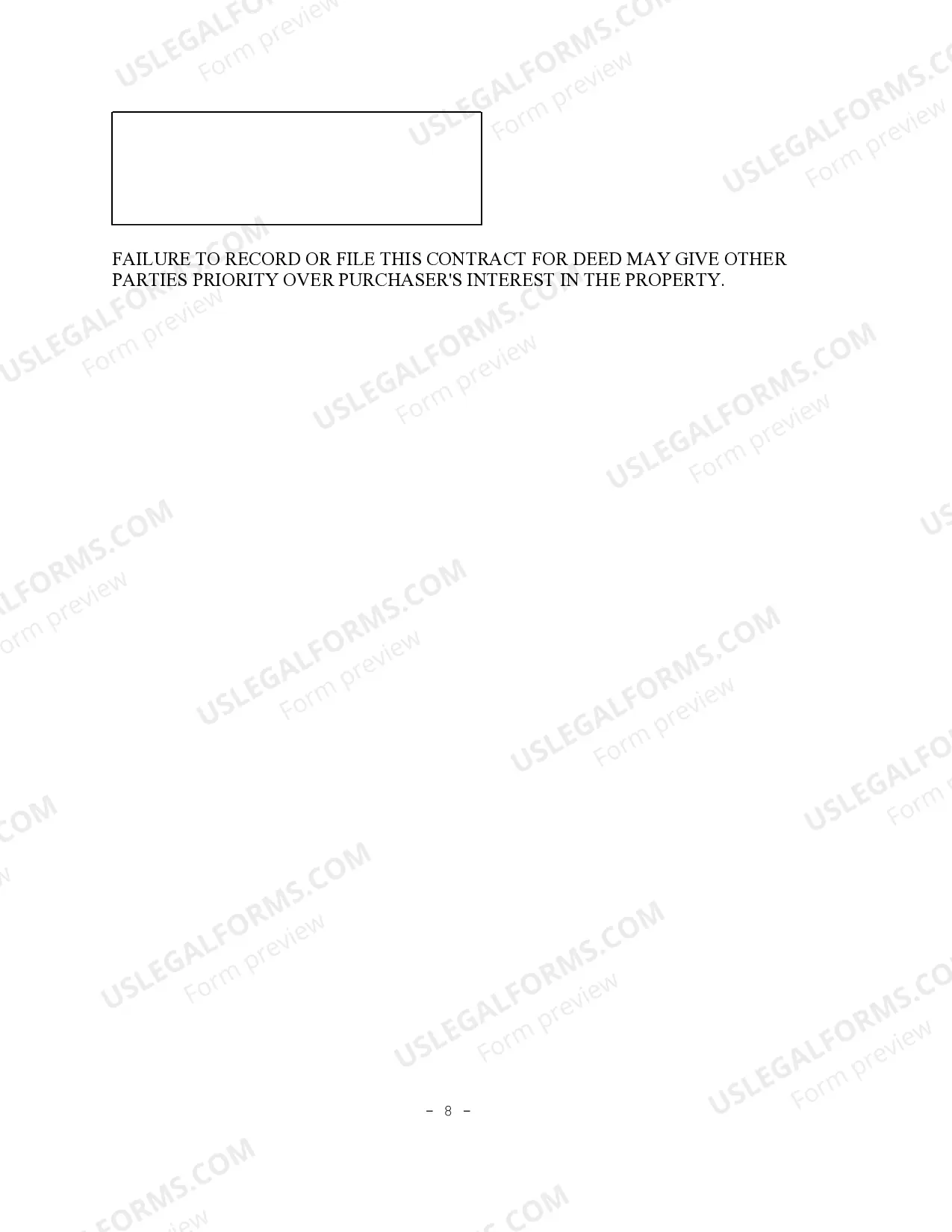 Preview Contract For Deed - Individual Seller - UCBC Form 30.1.1