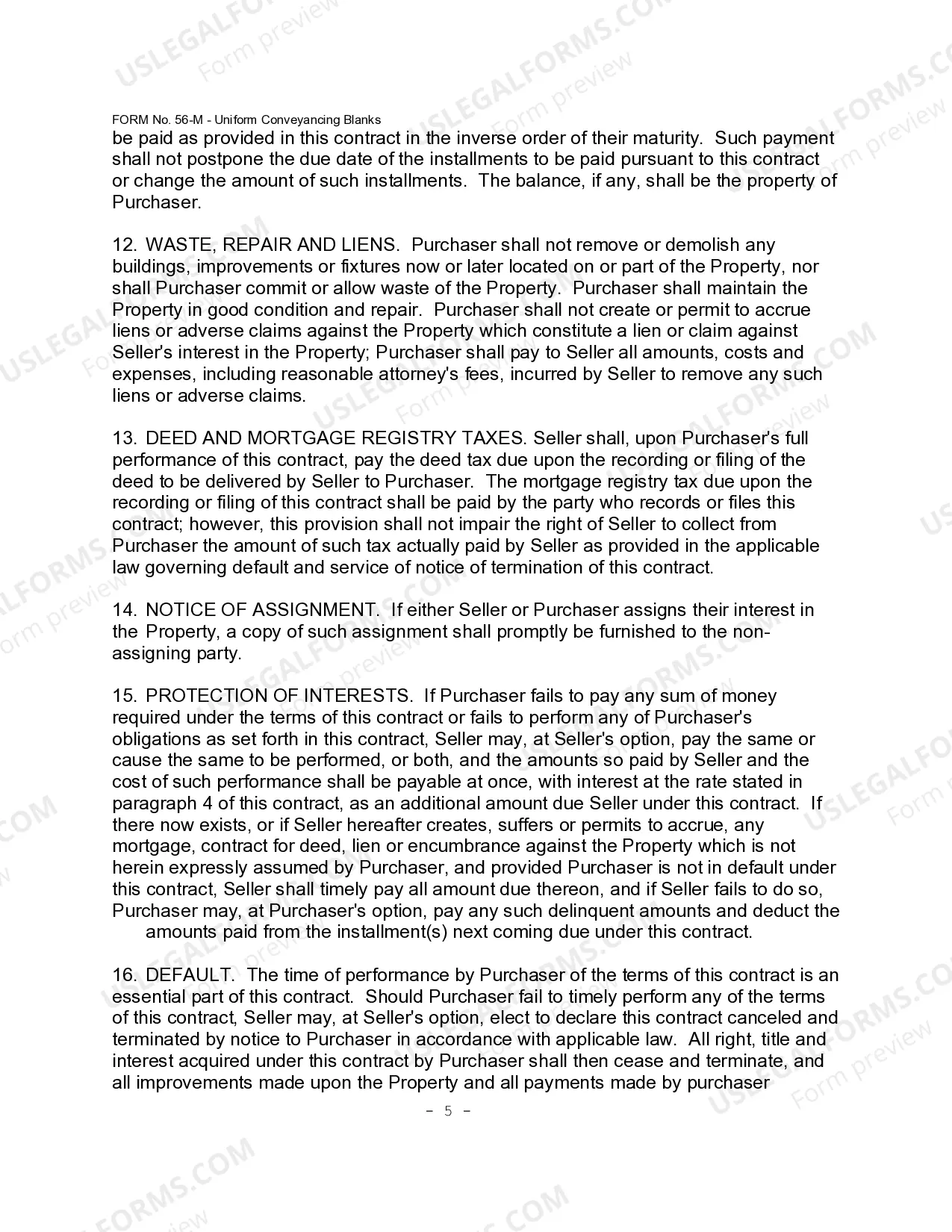 Preview Contract for Deed Addendum Form 30.2.1