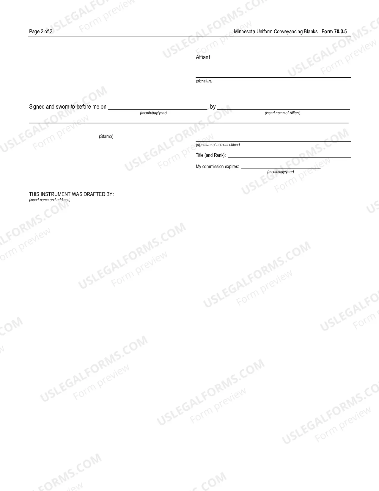 Preview Affidavit of Service of Amendment to Notice to the Commissioner of Human Services Regarding Possible Claims under Minnesota Statutes Prior to Closing of Estate - UCBC Form 70.3.5