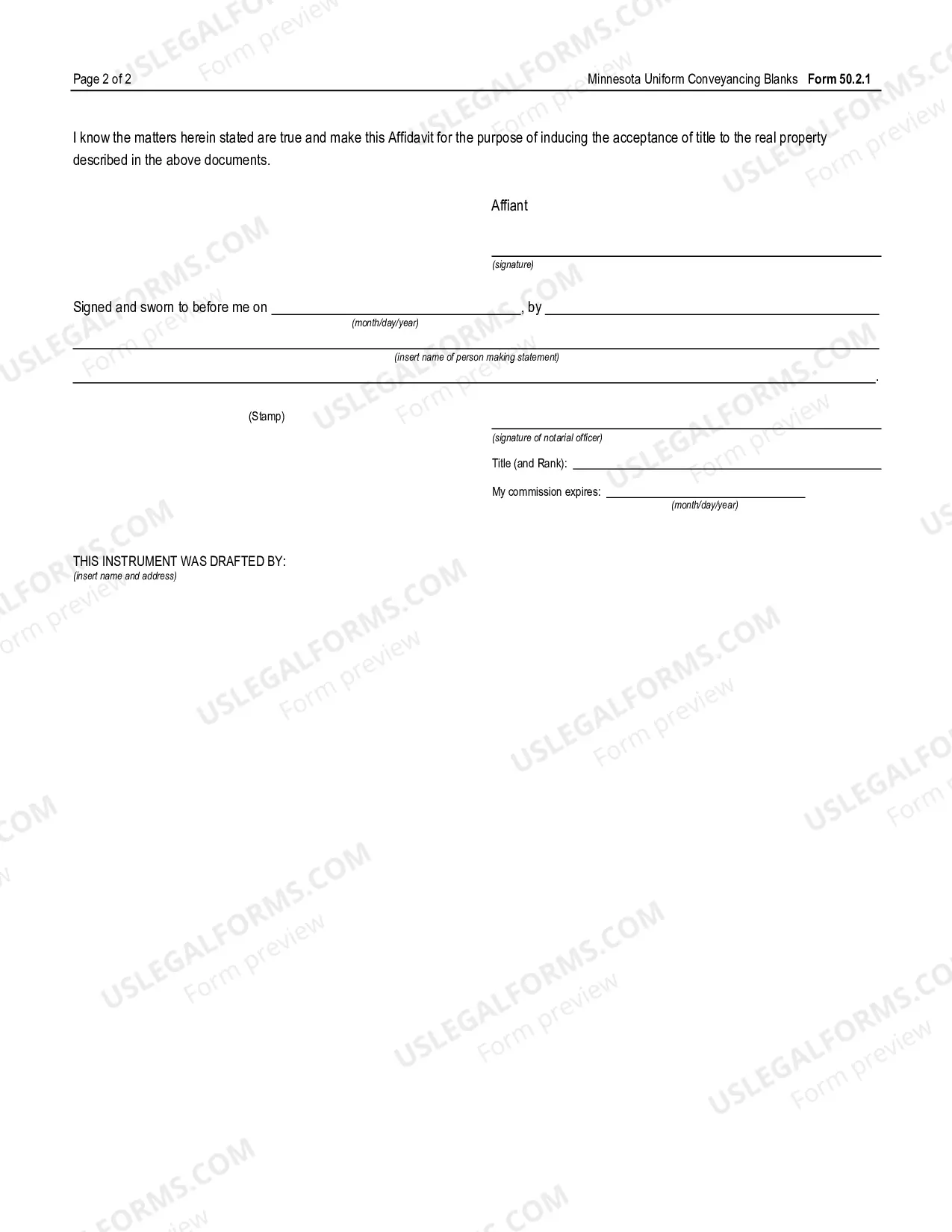 Preview Affidavit of Identity - UCBC Form 50.2.1