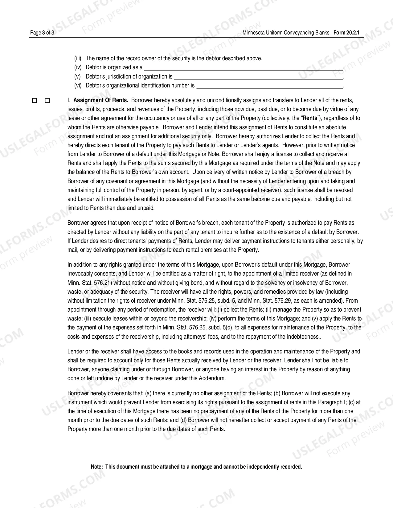 Preview Mortgage Addendum - UCBC Form 20.2.1