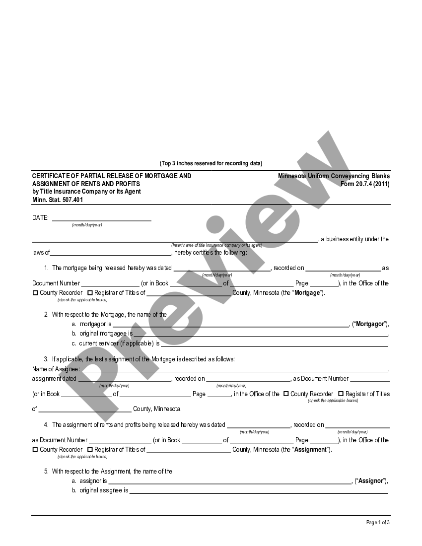 Partial Release Form