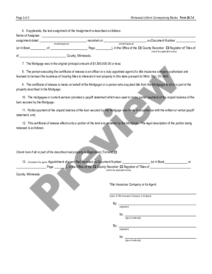 Partial Release Form For Higher Education | US Legal Forms