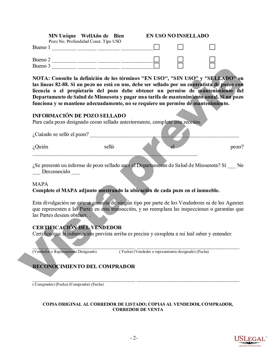 Preview Declaración de divulgación de pozos