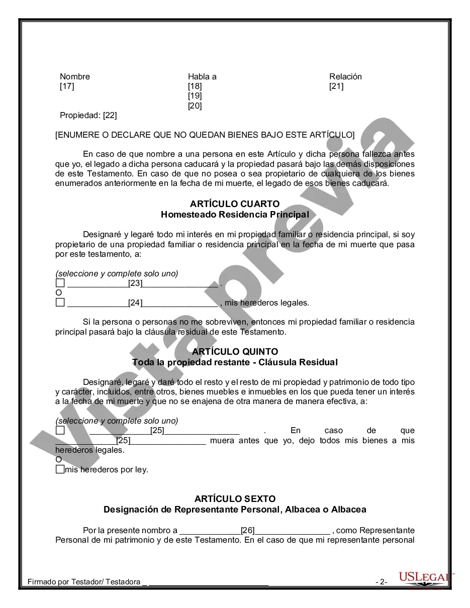 Preview Testamentos mutuos que contienen última voluntad y testamentos para personas solteras que viven juntas sin hijos