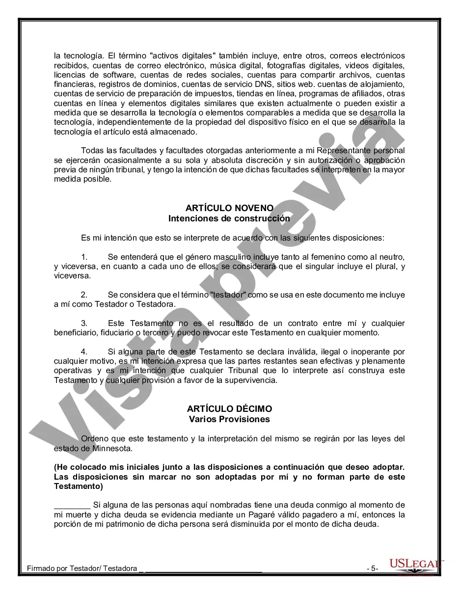 Preview Testamentos mutuos que contienen última voluntad y testamentos para personas solteras que viven juntas sin hijos