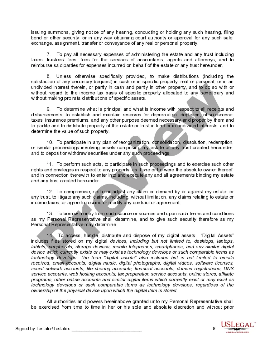 Preview Mutual Wills containing Last Will and Testaments for Man and Woman living together not Married with No Children